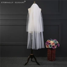 Новые реальные фотографии белая/Свадебная заколка цвета слоновой кости короткая вуаль с расческой Горячая EE5010