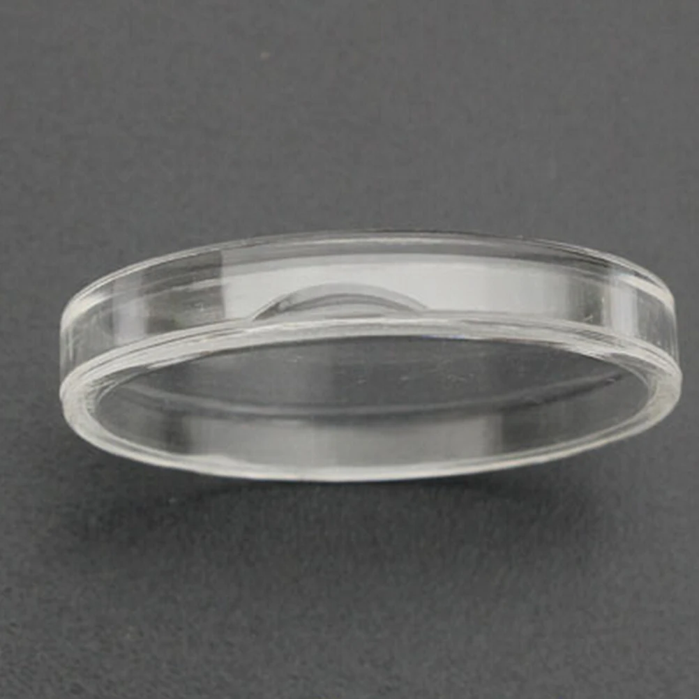 10 шт. 35 мм приложенные прозрачные круглые Чехлы для монет пластиковые капсулы для хранения держатель круглый