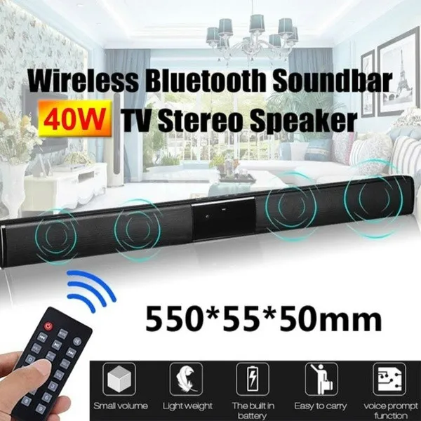 Беспроводная Bluetooth Звуковая Панель стерео Колонка для домашнего кинотеатра ТВ
