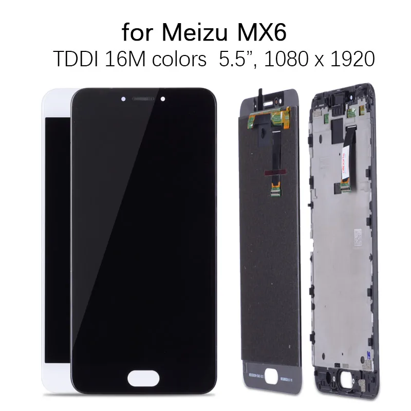 Дисплей для Meizu MX6 в сборе с тачскрином на рамке