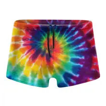 Пиццы галстук-краситель узор 3D печать Speedo мужские купальные мужские плавки мужские боксеры купальники сексуальные с низкой талией