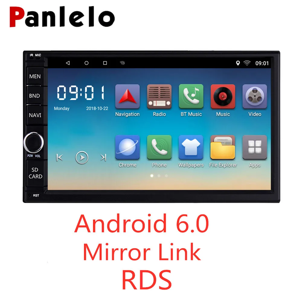 

Panlelo 2 Din Car Radio GPS Navigation 7 inch HD Touch Screen Android 6.0 Car Radio Bluetooth WIFI RDS Radio Mirror Link