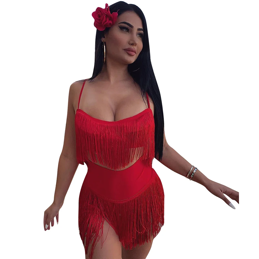 Adogirl Sexy Sleeveless Solid Tassel Two Piece Set Casual O Neck Crop Top With Mini Skirt Set Night Club Party Skinny Women Suit Adogirl Sexy Sleeveless Solid Tassel Two Piece Set Casual O Neck Crop Top With Mini Skirt Set Night Club Party Skinny Women Suit