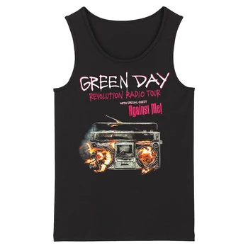 

Bloodhoof Green Day Punk Rock Pop Punk Heavy Metal Men's Top Tank Tops Asian Size
