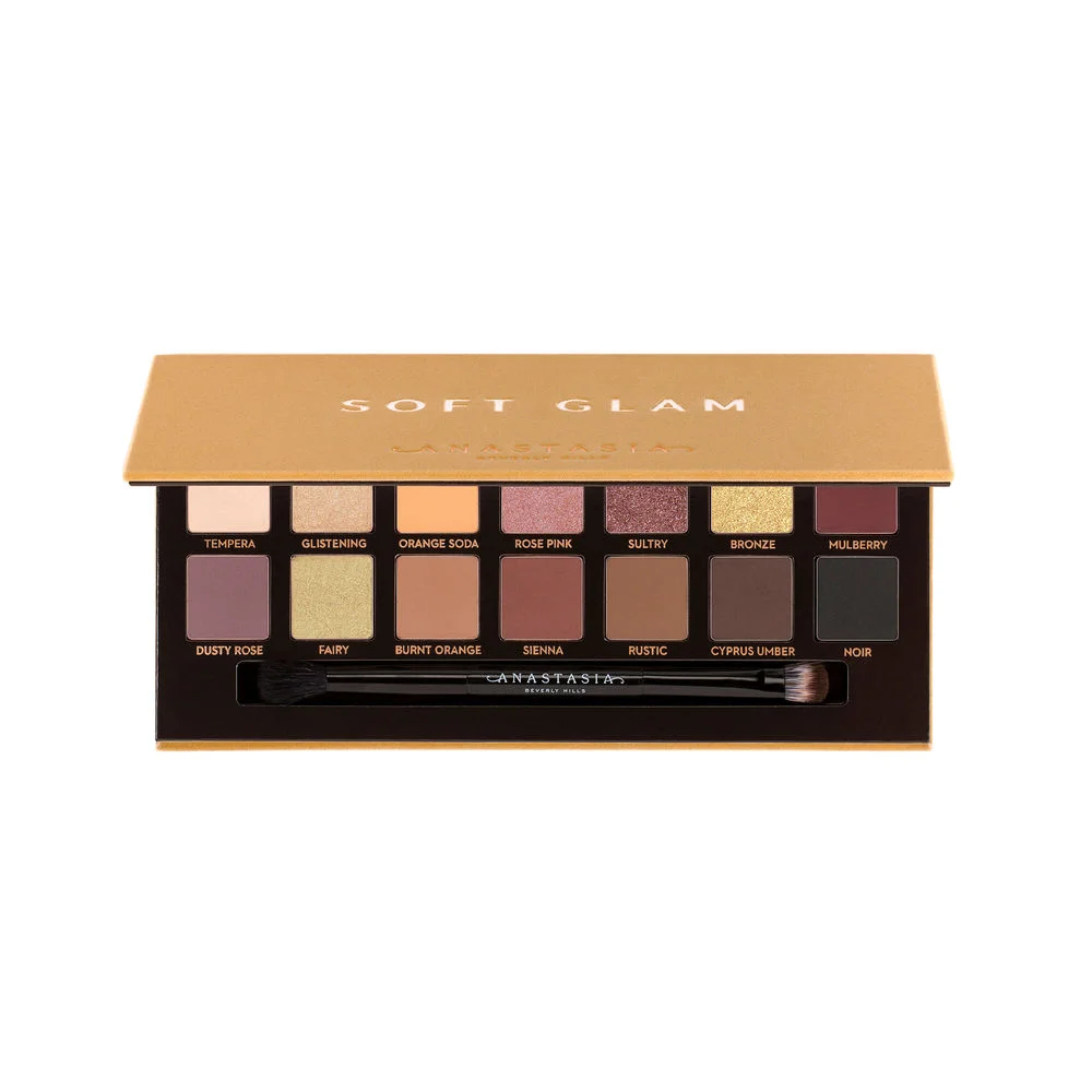 Светло-желтый Палитра для макияжа Anastasia Beverly Hills мягкая Гламурная палитра Beverlying hils, 14 цветов, набор для телесного свечения, Anastasia Makeup - Цвет: Светло-желтый