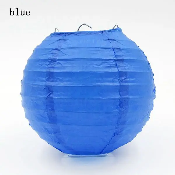 3pcs blue 3PCS" 8" 1"(15 см 20 см 25 см) бумажный фонарь круглый светильник Свадебные украшения день рождения фестиваль украшения Lampion вечерние поставки - Цвет: 3pcs blue