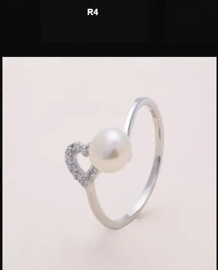 

Stering Sliver Ring Mounts DIY pearl rings adjustable all size rings 925 sliver drilled pearls bulk price