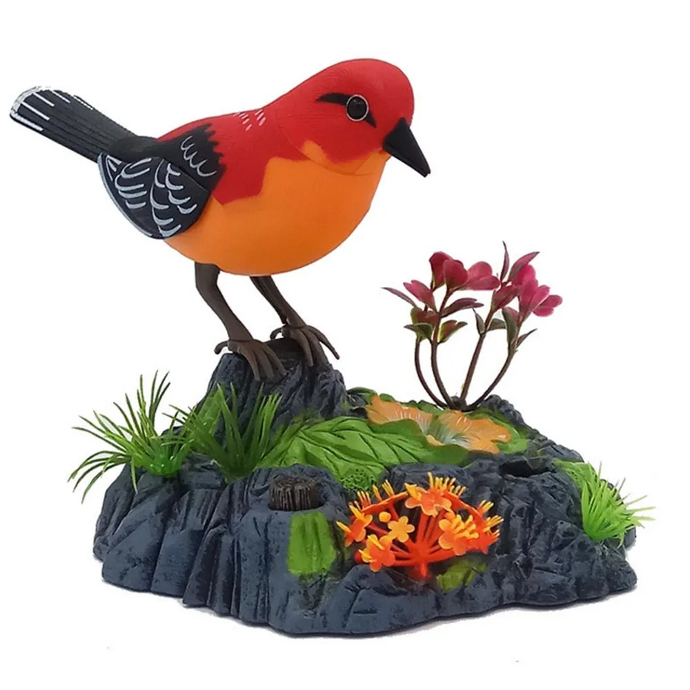 

Singing Chirping Birds Toy Voice Control Realistic Sounds Movements Kids Electronic Pet Toys
