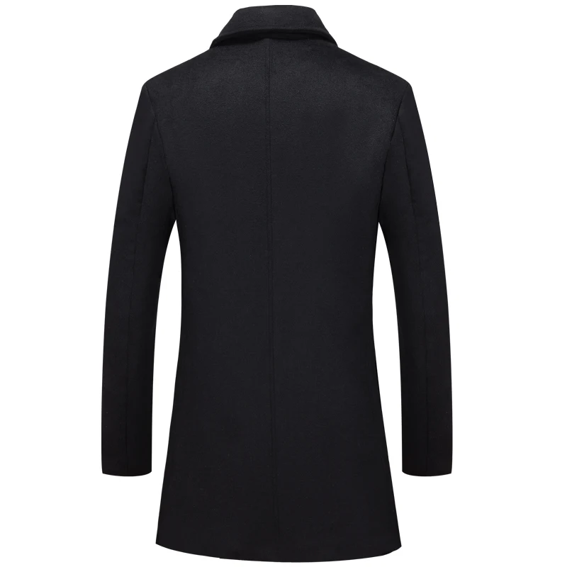 2018 winter fashion with velvet new men leisure pure color trench coat / man's single-breasted long windbreaker Wool Blends 6006 2018 winter fashion with velvet new men leisure pure color trench coat / man's single-breasted long windbreaker Wool Blends 6006