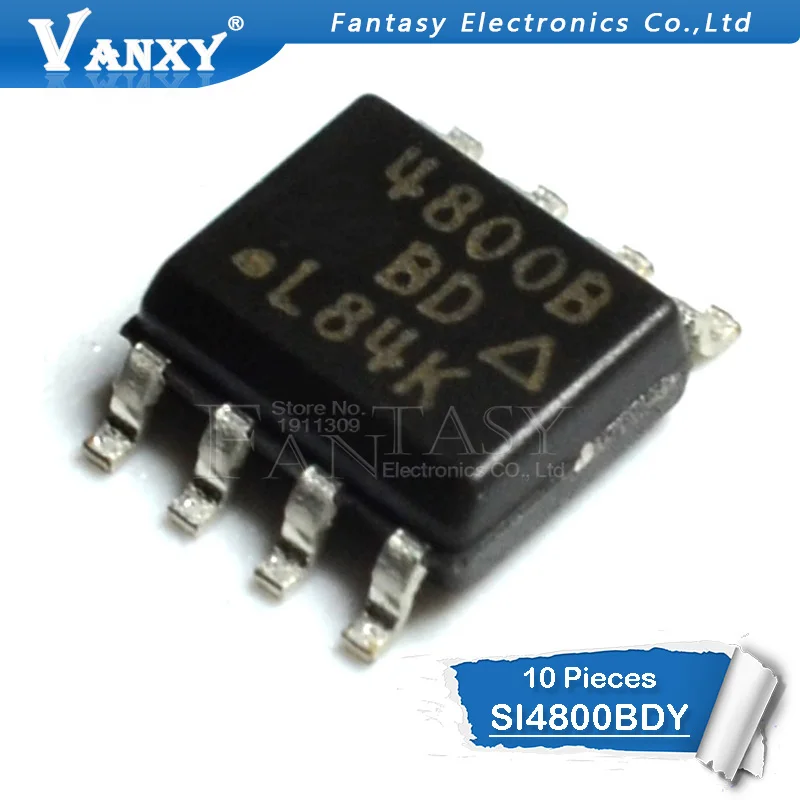 10 шт. SI4800BDY SOP 4800B SOP8 SI4800 SI4800BDY-T1-E3 лапками углублением SOP-8 MOSFET