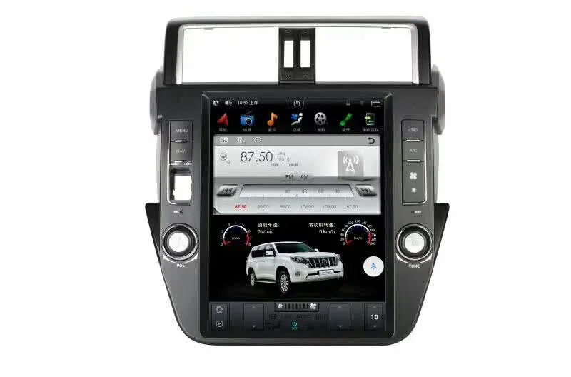 Top Tesla style Screen Newest Android 6.0 64+2GB Car No DVD Player GPS Navigation For TOYOTA Land Cruiser Prado 150 2014+ 3