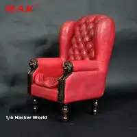 1/6th Red Single Sofa Settee PVC Chair Furniture Fit 12" Action Figure Model Accessories