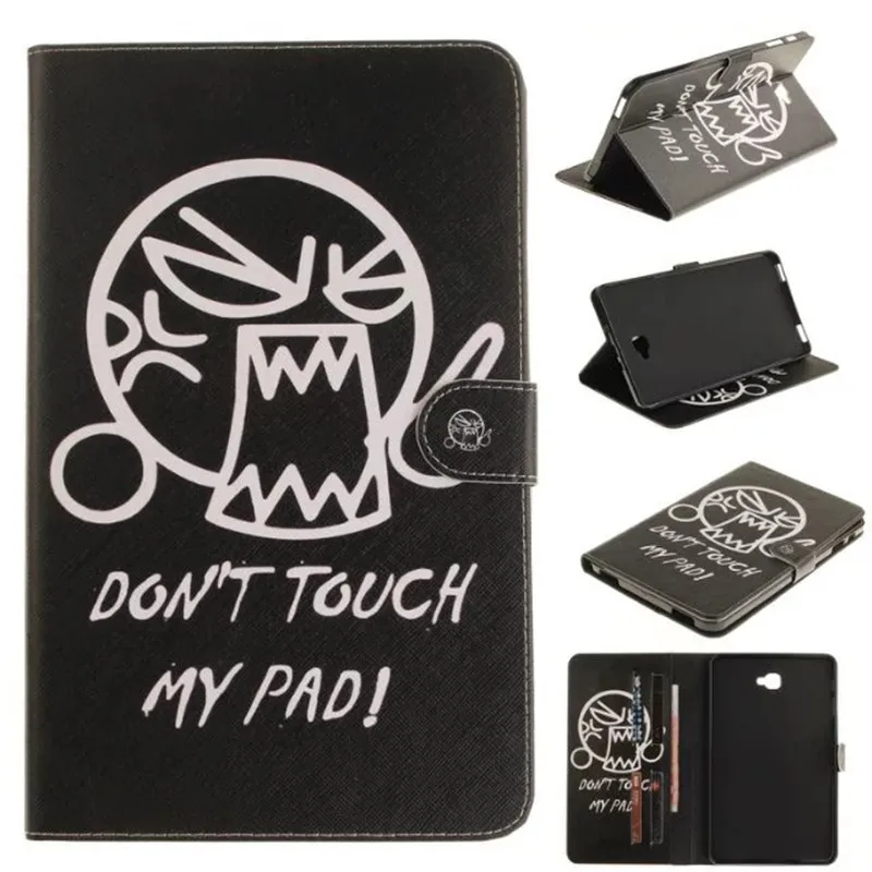 

Tablet Case Funda For Samsung Galaxy Tab A6 10.1 T580 T585 T581 Tablets Covers Fashion Painted Flip Stand PU Leather Wallet Bags