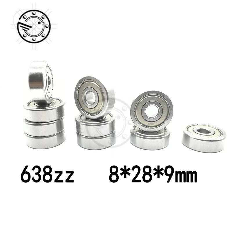 

Free shipping 10pcs/lot Factory direct sale 638 638ZZ 638Z 638-2Z 80038 8*28*9 mm High quality deep groove ball bearing 8x28x9mm