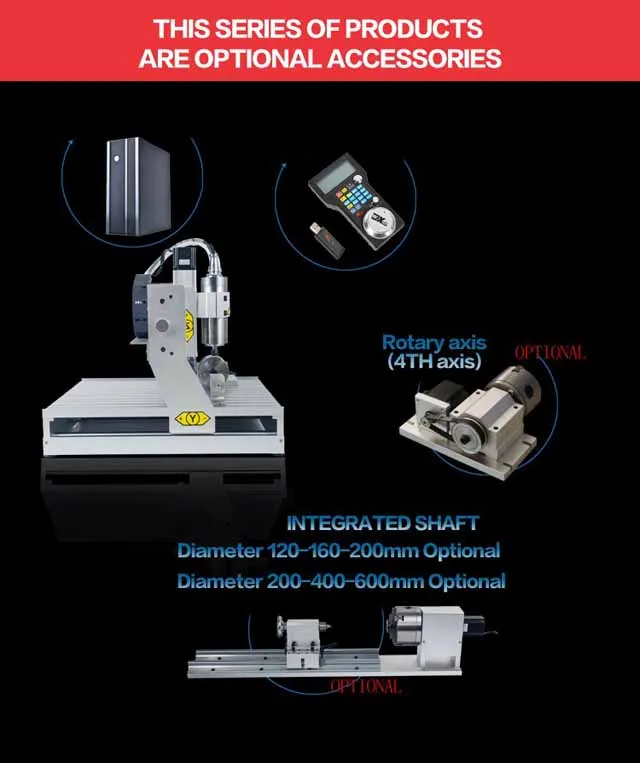 1.5kw spindle+ 2.2kw VFD CNC Router CNC6040, Ball screw CNC 6040 engraving