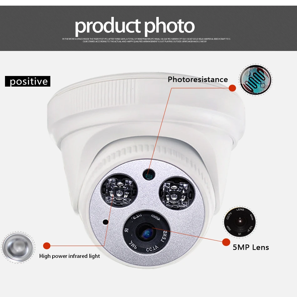 4MP 5MP SONY IMX335 AHD аналоговая Крытая купольная камера 3 6 мм высокого разрешения