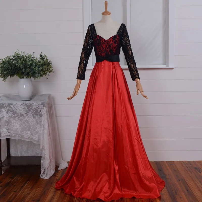 Vestido de festa вечерние Пром Бисероплетение сексуальное вечернее платье трапециевидной формы 2018 рукава назад кружева вечерние для матери