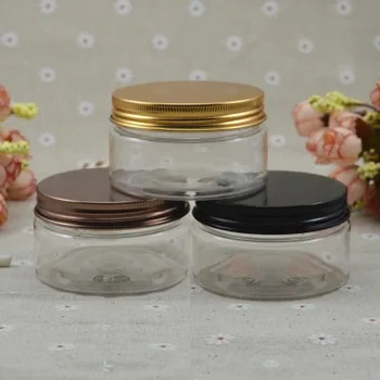 

20pcs/lot 100ml Clear packing bottle, mask bottles and jars with aluminum cover Cream Jar,Refillable Bottles