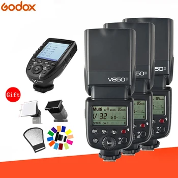 

Godox 3*V850II 1/8000s HSS 2.4G GN60 Built-in Wireless X System Lithium Battery Speedlite Flash with Xpro trigger for Nikon Sony