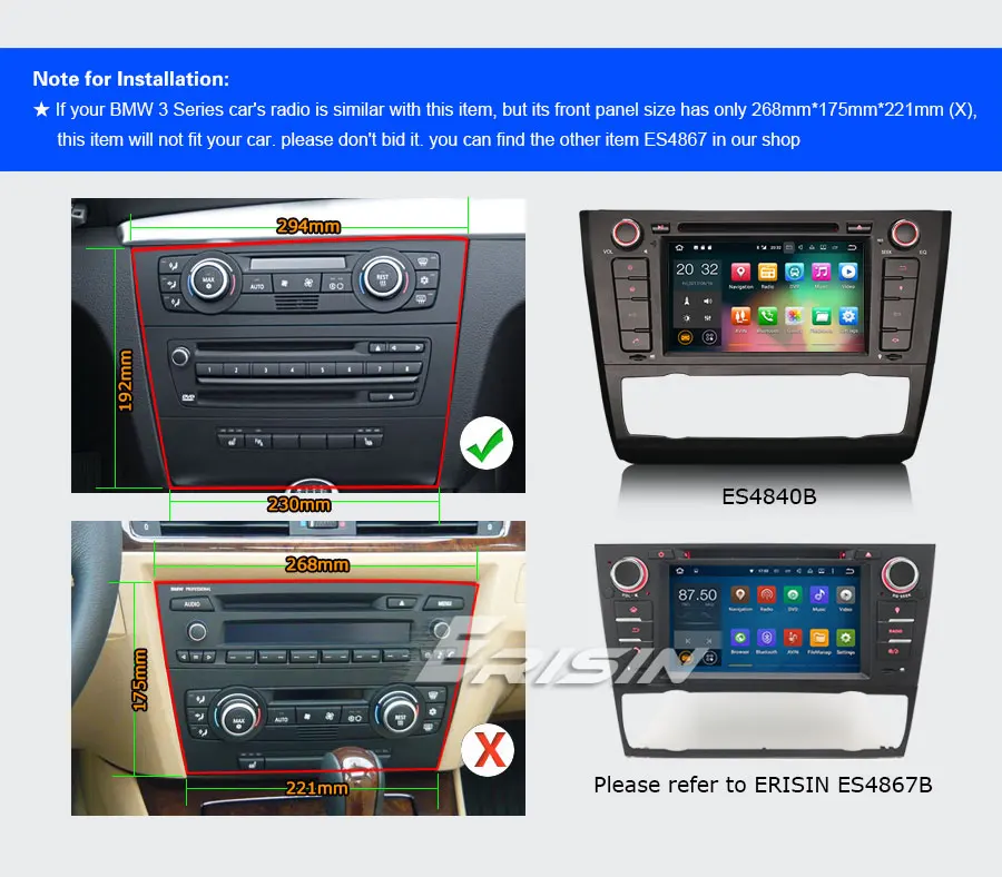 Flash Deal 7" Android 9.0 OS Car DVD Multimedia GPS Radio for BMW E81 2007-2012 & E82 2007-2013 & E88 2007-2014 with Split Screen Support 4