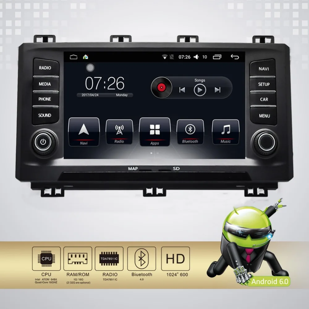 

Android 7.1 8 inch Touch Screen GPS Navigation Multimedia radio DVD Player WiFi /Mirror Link/bluetooth/for Seat Ateca 2016-2017