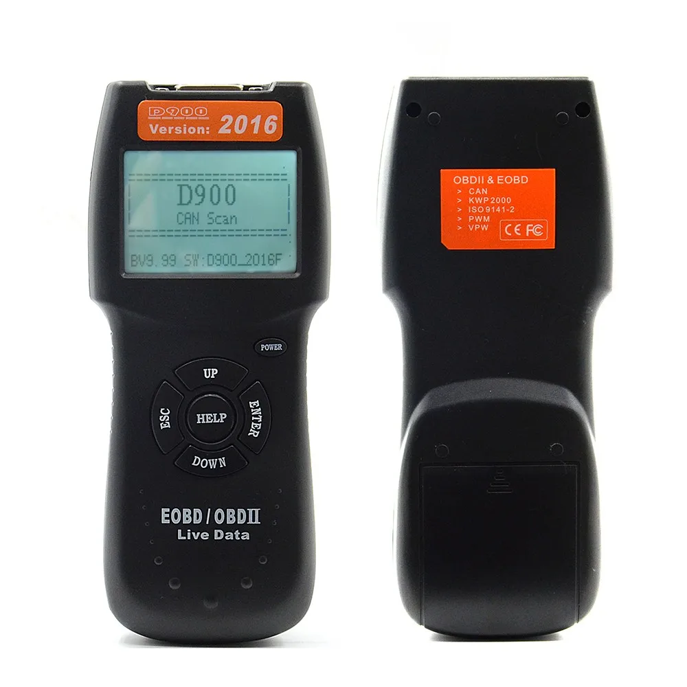 Сканер OBD2 V2016 D900 универсальный диагностический сканер ошибок двигателя OBDII EOBD CAN