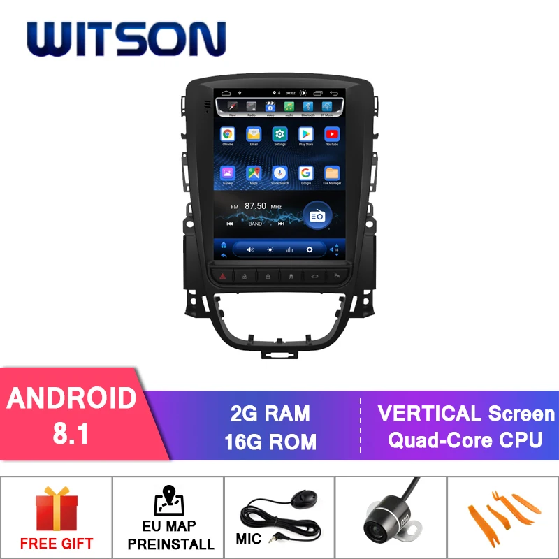 

WITSON Android 8.1.0 vertical screen Car Multimedia tesla GPS NAVIGATION Radio player for Opel Astra J/Vauxhall Holden 2010-2013