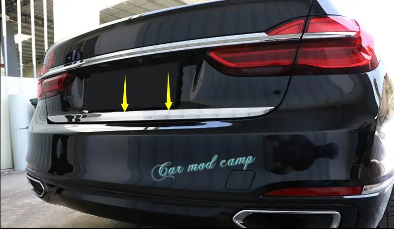 For BMW 7 Series G11 G12 2016 2017 Stainless Steel Rear Tail Gate Molding Cover Trim