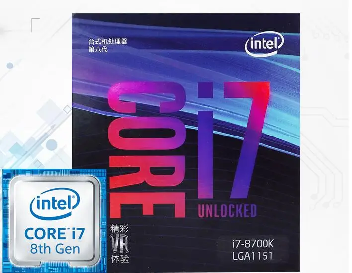 Процессор Intel Core в штучной упаковке процессор i7 8700K I7-8700K 3,70 ГГц LGA1151 14нм 6 ядер отправка в течение 1 дня