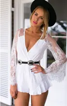 Free Shipping sexy transparent batwing sleeve floral knitting casual jumpsuit summer style v-neck perspective romper 4F2473 S-XL