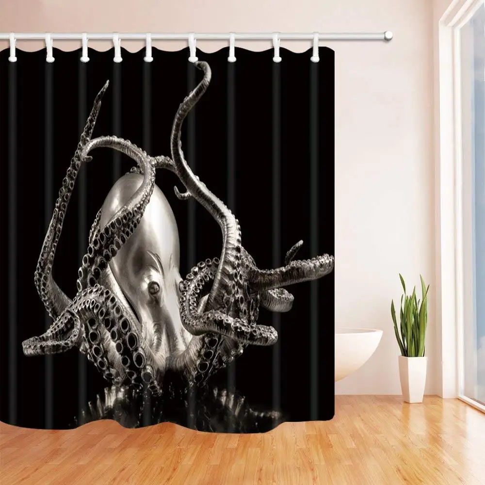 Kraken Decoration Sea Creatures Life морской Осьминог полиэфирная Штора для ванны Ткань
