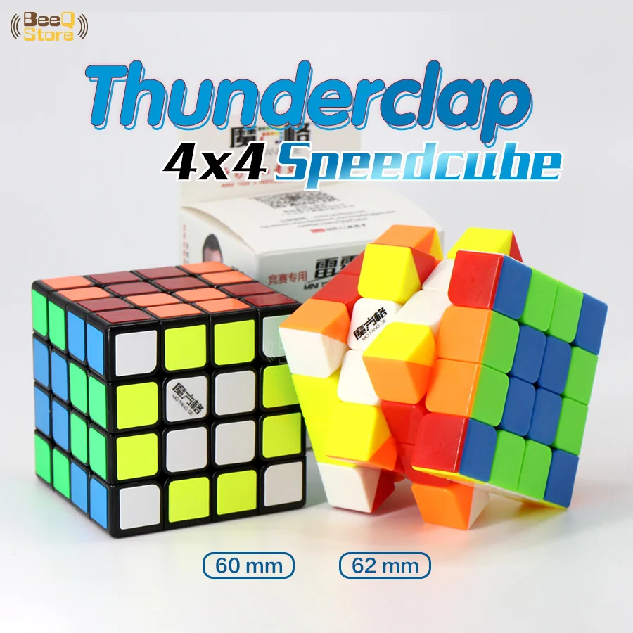 Mofangge 4x4 thunderclap Magic Cube 6.0 см 6.2 см Скорость куб головоломка Мэджико Cubo черный Stickerless развивающие игрушки для малыша 4x4x4