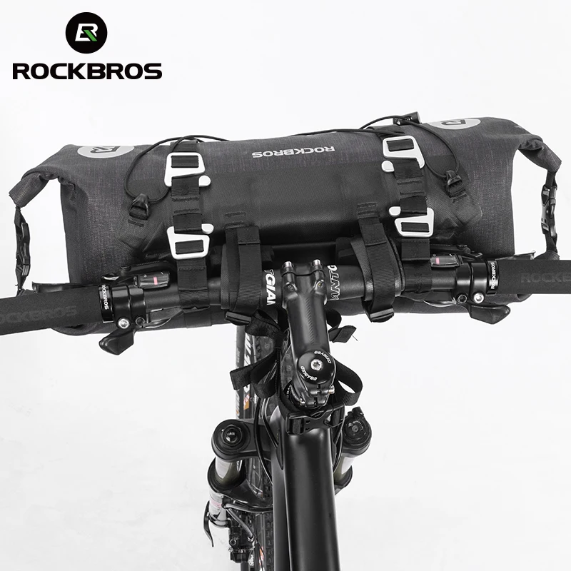 RockBros Waterproof Bicycle Roll Bag /& Handlebar Bag Extra Large Capacity Black
