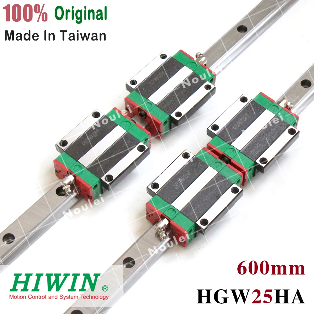 

CNC Guide Rails 2pcs HIWIN HGR25 Linear Rail 600mm + 4pcs HGW25HA CNC Linear Guide Rail Block