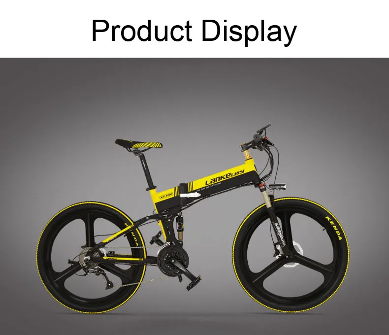 Perfect 27-Speed 26" 5-Grade Pedal Assist Folding Electric Bike,Big Bike Meter,Top Brand Battery,Hydraulic Disc Brake,Long Endurance 14