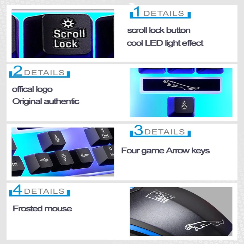 Wired Gaming Mouse keyboard Set with rgb led Backlight Keyboard Mouse Optical PC Computer Keyboard