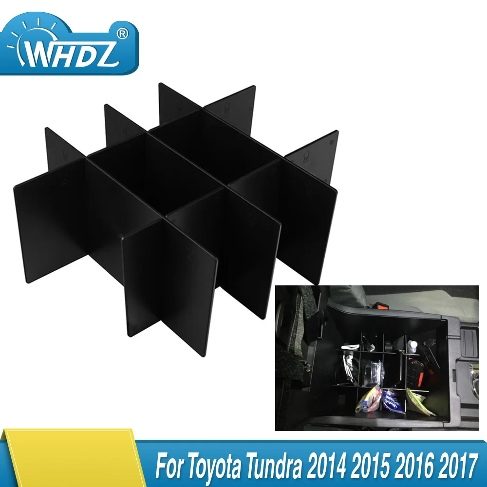 WHDZ ABS 1/8 &quotТолстый черный пластиковый органайзер для центральной консоли