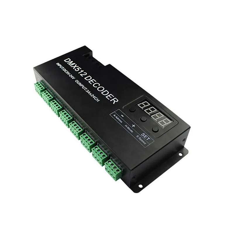 24 канала Dmx декодер Dmx512 постоянное напряжение Ch Cv ШИМ 3а X 24channel | Электроника