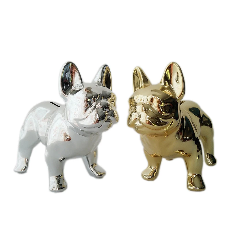 Copper Prodbuy-Limited Ceramic Sitting French Bulldog Money Box Ornament