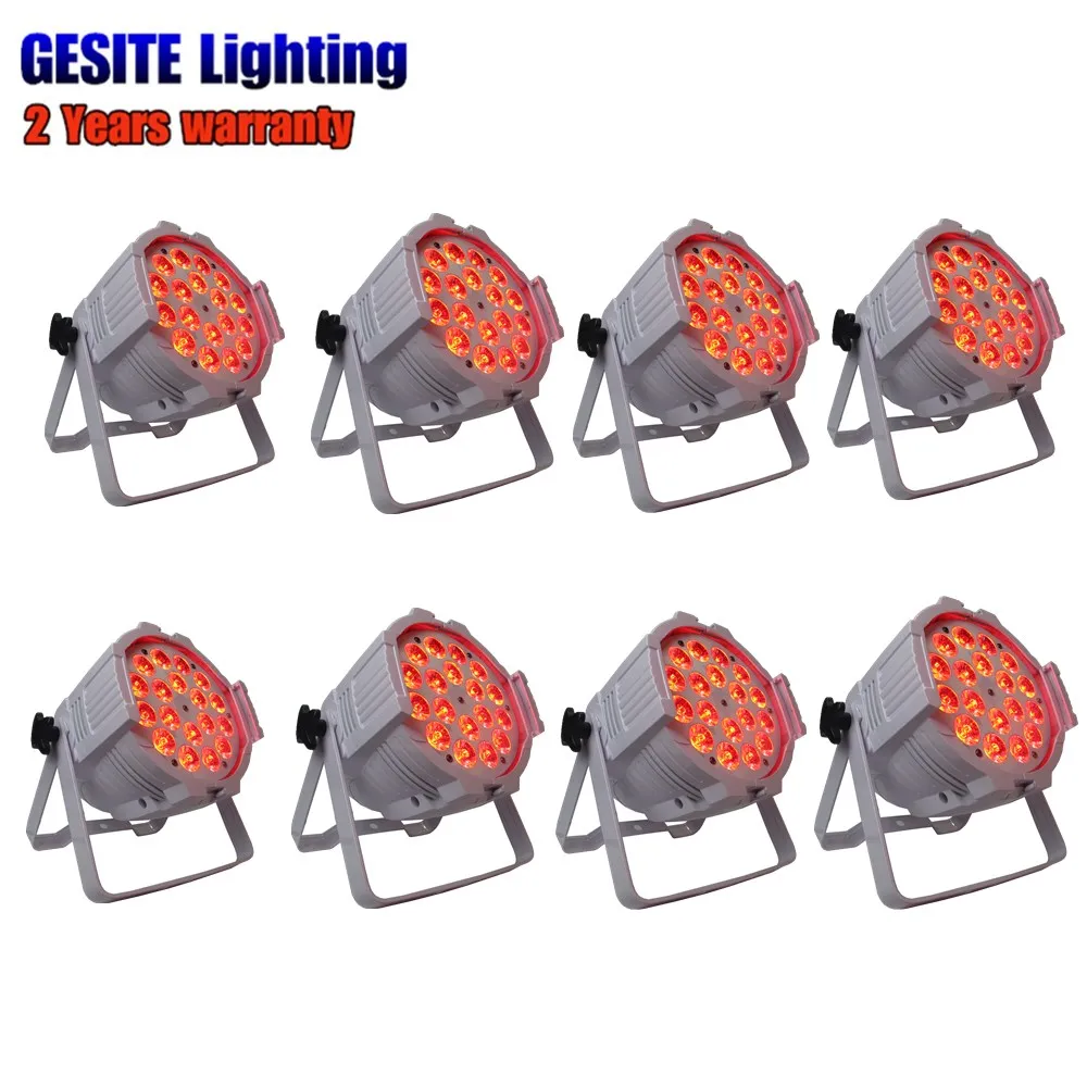 8pcs/lot led par light 18x18w rgbwauv 6 in1 with 1 pcs 8 flight case package | Освещение