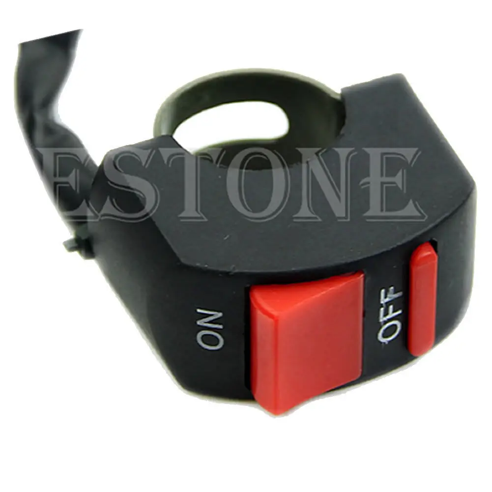 

Universal Motorcycle Kill ON-OFF Switch Button Handlebar Mount Bullet Connector