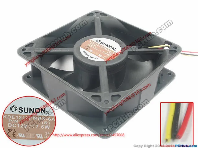 

Free Shipping For SUNON KDE1212PMBX-6A, (R) DC 12V 7.6W 3-wire 80mm 120x120x38mm Server Square Cooling fan