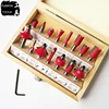 Free Shipping 15Pcs Milling Cutter Router Bit Set 8mm Shank Wood Cutter Carbide Shank Mill Woodworking Engraving Cutting Tools ► Photo 3/5