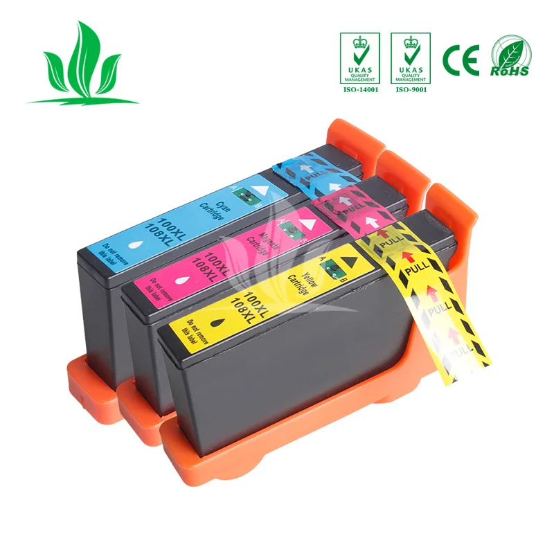 3 X 100XL чернильный картридж совместимый для 108XL Lexmark S305/S405/S505/S605/Pro205/705/805/905 принтеров