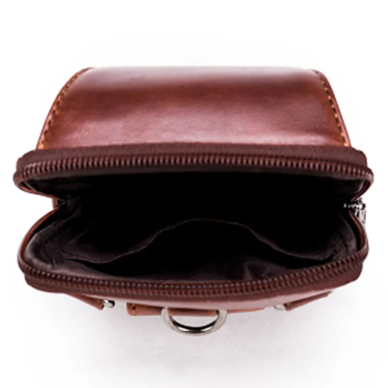 Мужская сумка из натуральной кожи ремень крюк Талия сумки через плечо кошелек для верховой езды хип-бум 4-6 "сотовый Чехол для телефона сумка