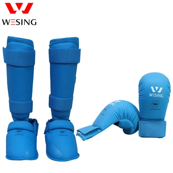 

Wesing Karate Boxing Muay Thai Shin Guards Gloves Set Insteps Sparring Martial Arts Training Leg Brace Protector Equipment DAO