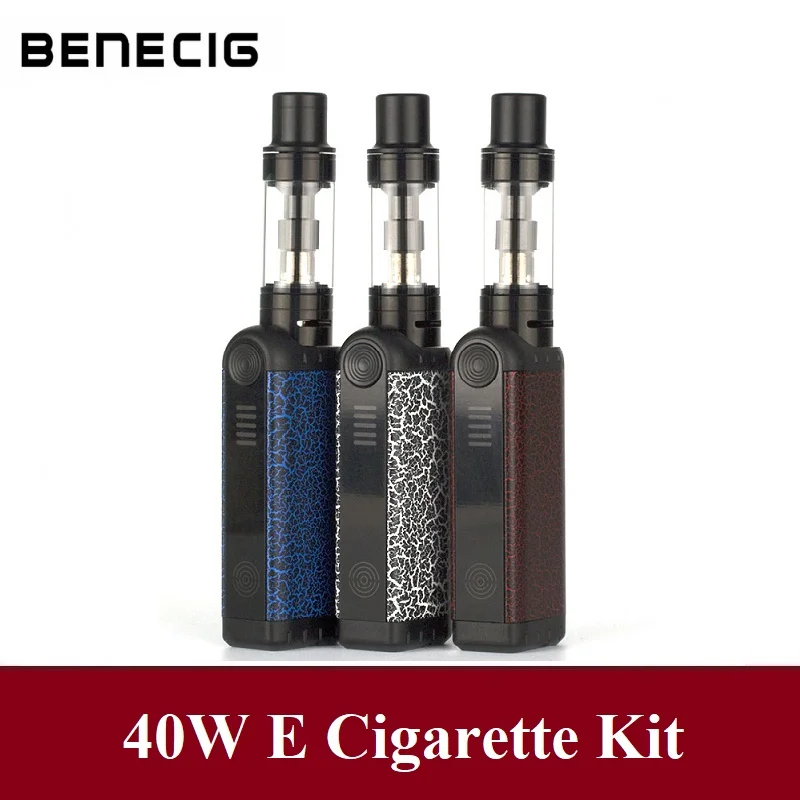 Benecig 40 Вт электронная сигарета испаритель 900 мАч батарея вейп мод с атомайзером