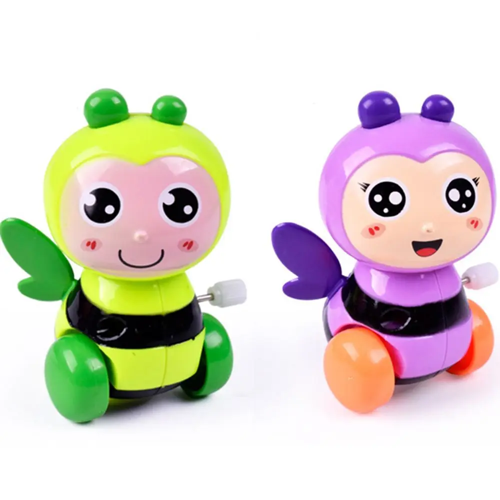 New Arrival Hot Selling Lovely Cartoon Plastic Bee Insect Clockwork Toy Wind Up Toy Child Early