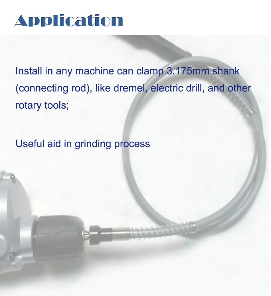 Удлинитель сверла 0,3-3,2 мм патрон Регулируемая гибкая трубка вала для Dremel/точильщика сверла зажим на хвостовике 3,175 мм
