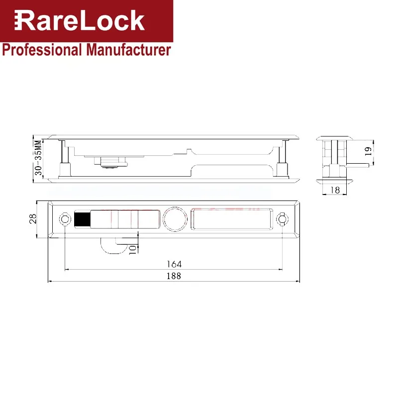 Rarelock раздвижные двери замок черный цвет 2 латунный ключ Спальня Гостиная Ванная комната мебель защелка замок MMS226 dd